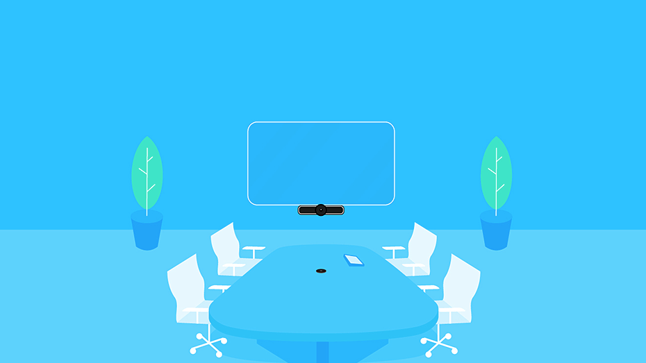 Graphical representation of video conferencing Room