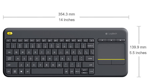 Logitech Wireless Touch Keyboard K400 Plus - contrôle PC-TV